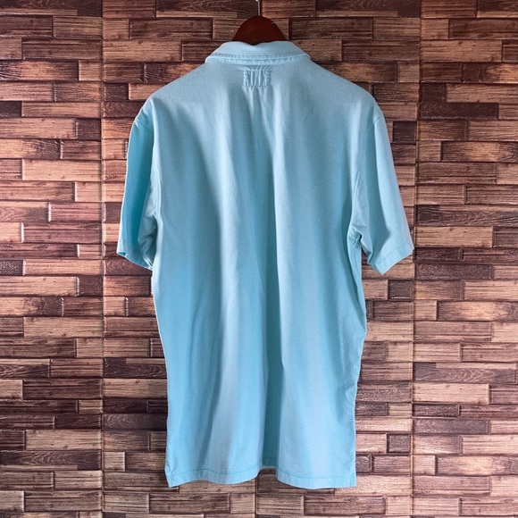 LINKSOUL Luxury Cotton Large Light Heathered Blue Polo Shirt Grayhawk Golf Club - Picture 2 of 7